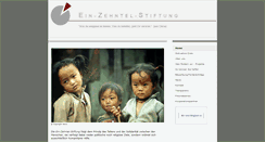 Desktop Screenshot of ein-zehntel-stiftung.de