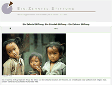 Tablet Screenshot of ein-zehntel-stiftung.de